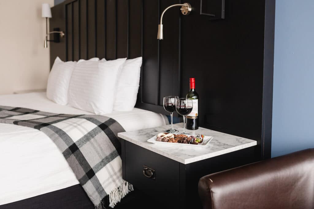 After you've enjoyed a drink at Charlie's Pub, head up to your lovely guest room at our hotel in Stillwater